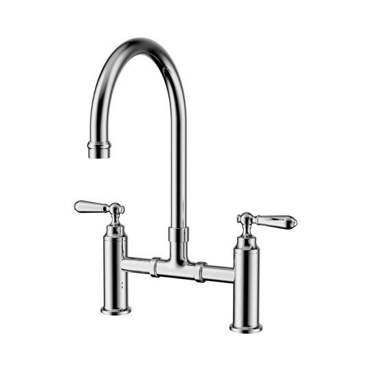 Nero York Bridge Kitchen Set Chrome