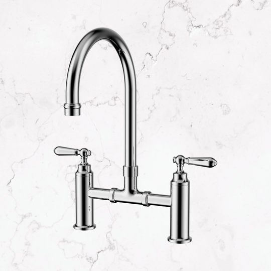 Nero York Bridge Kitchen Set Chrome