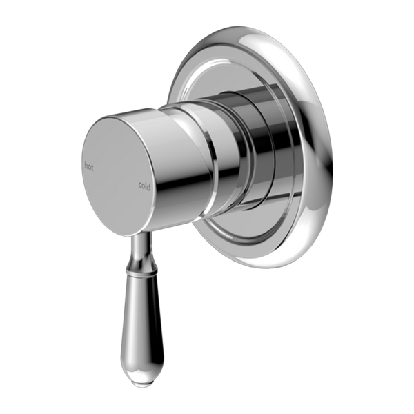 Nero York Shower Mixer with Metal Lever Chrome