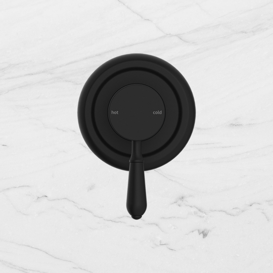 Nero York Shower Mixer with Metal Lever Matte Black