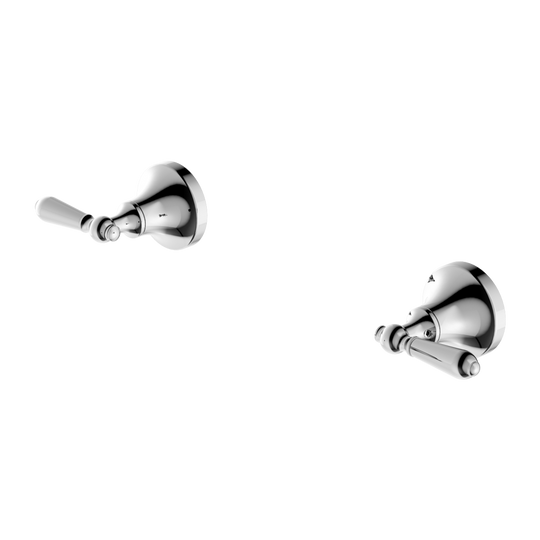 Nero York Wall Top Assemblies With Metal Lever Chrome