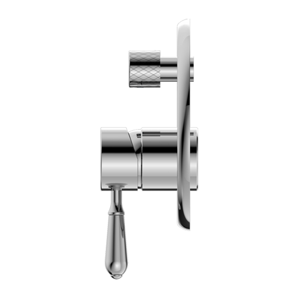 Nero York Shower Mixer with Divertor with Metal Lever Chrome