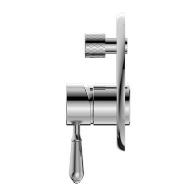 York Shower Mixer with Divertor with Metal Lever Chrome