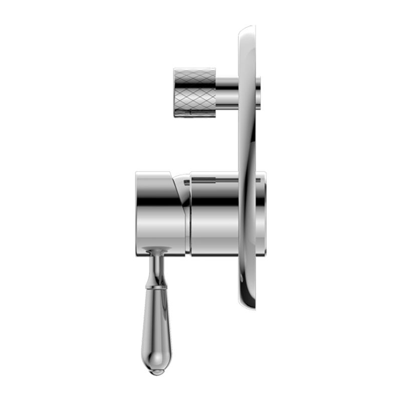 York Shower Mixer with Divertor with Metal Lever Chrome