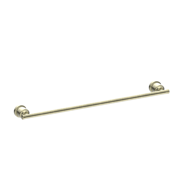 Nero York Single Towel Rail 600mm Aged Brass