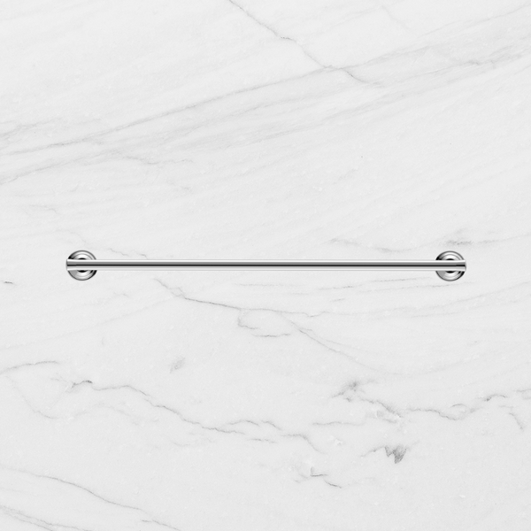 Nero York Single Towel Rail 600mm Chrome