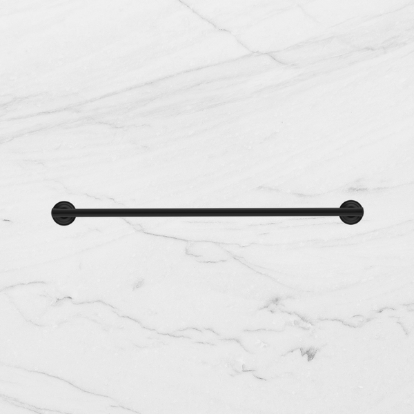 Nero York Single Towel Rail 600mm Matte Black