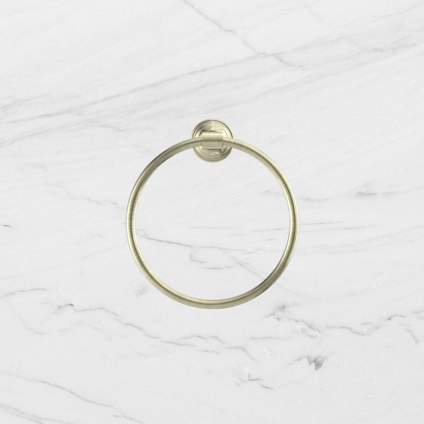 Nero York Towel Ring Aged Brass