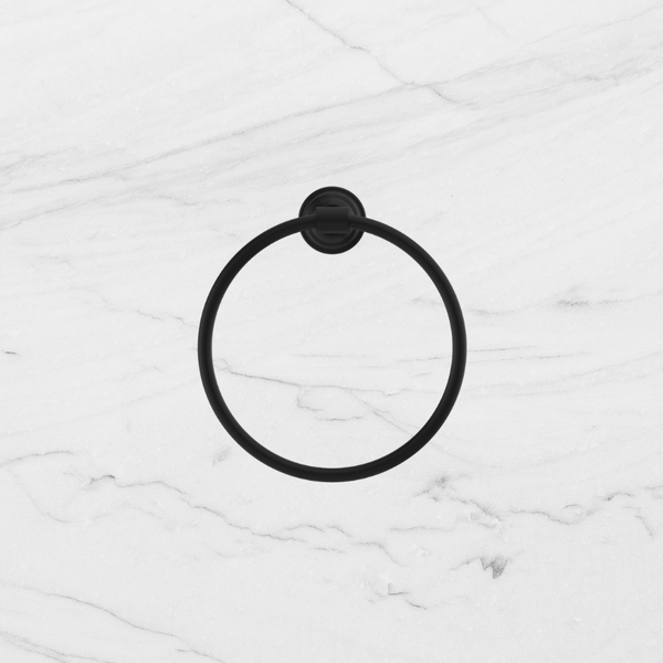 Nero York Towel Ring Matte Black