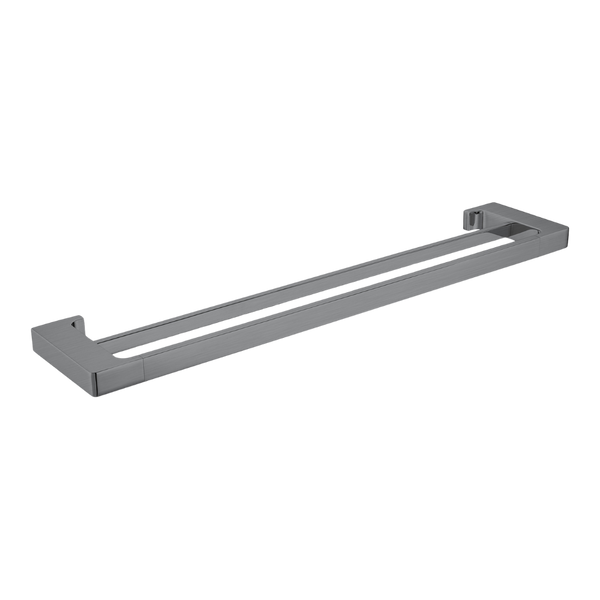Nero Pearl Double Towel Rail 600mm Gunmetal