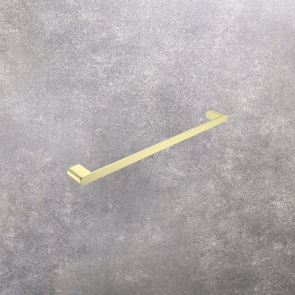 Nero Bianca Single Towel Rail 600mm Brushed Gold