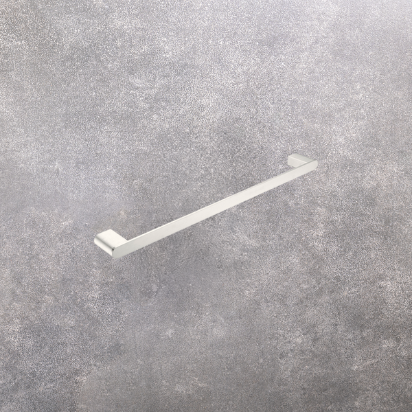 Nero Bianca Single Towel Rail 600mm Brushed Nickel