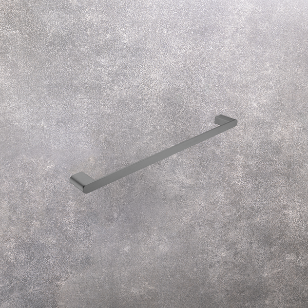 Nero Bianca Single Towel Rail 600mm Brushed Gunmetal