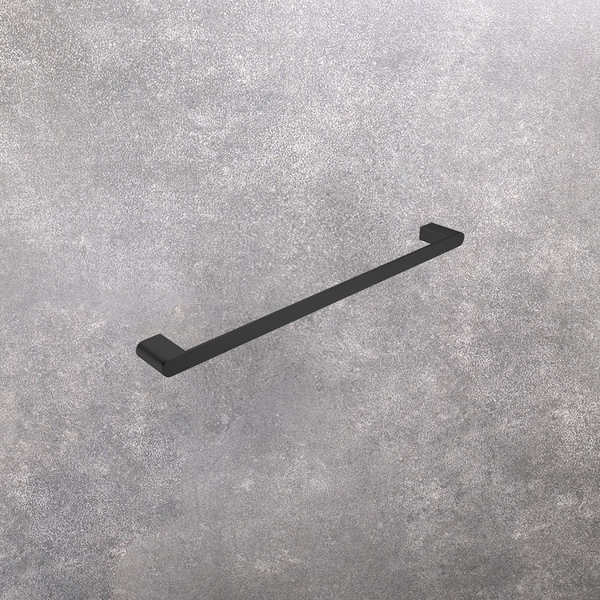 Nero Bianca Single Towel Rail 600mm Matte Black