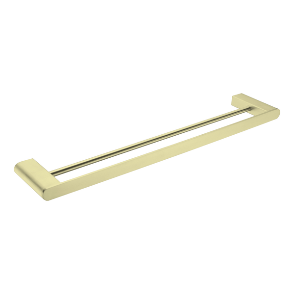 Nero Bianca Double Towel Rail 600mm Brushed Gold