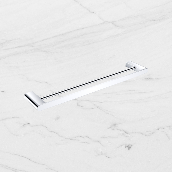 Nero Bianca Double Towel Rail 600mm Chrome