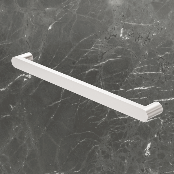 Nero Bianca 240V Single Heated Towel Rail Brushed Nickel