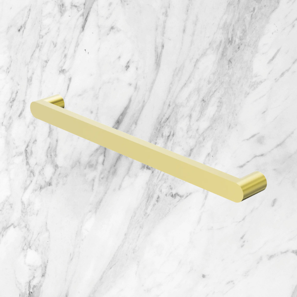 Nero Bianca 240V Single Heated Towel Rail Brushed Gold