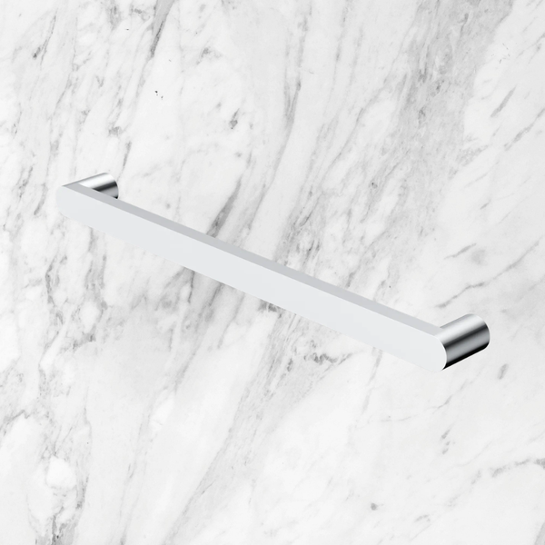 Nero Bianca 240V Single Heated Towel Rail Chrome