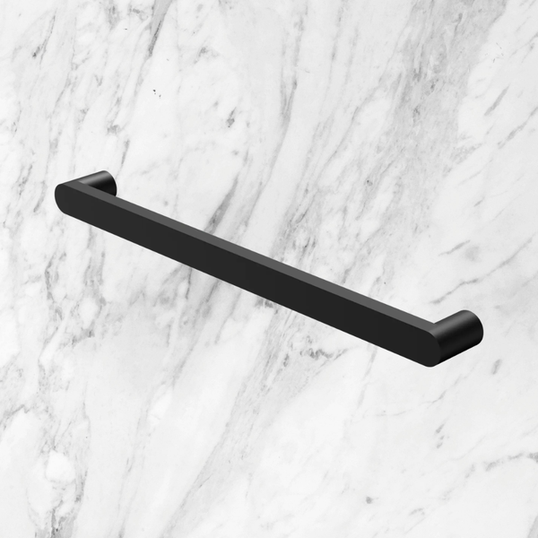 Nero Bianca 240V Single Heated Towel Rail Matte Black