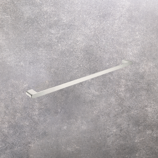 Nero Bianca Single Towel Rail 800mm Brushed Nickel