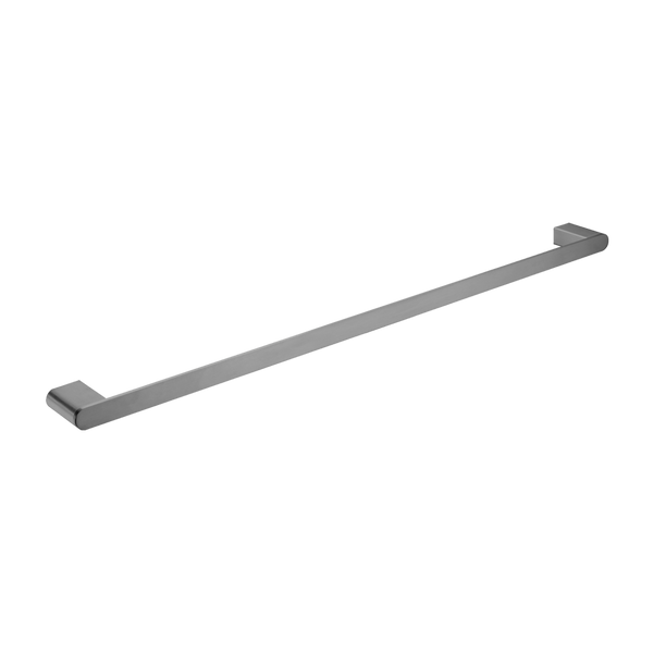 Nero Bianca Single Towel Rail 800mm Brushed Gunmetal