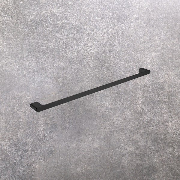 Nero Bianca Single Towel Rail 800mm Matte Black