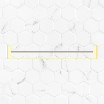 Bianca Double Towel Rail 800mm Brushed Gold