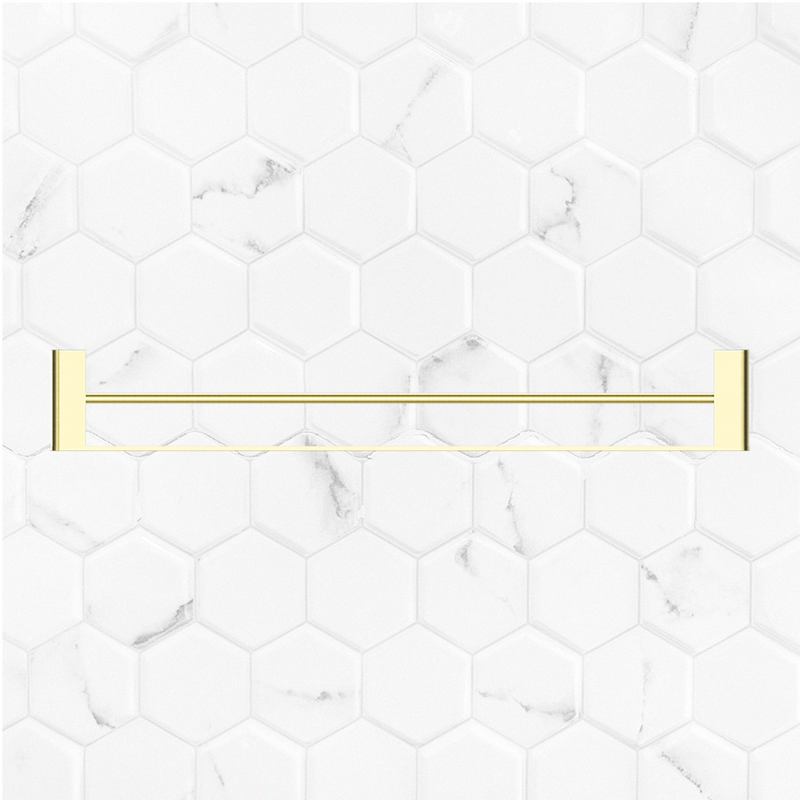 Bianca Double Towel Rail 800mm Brushed Gold