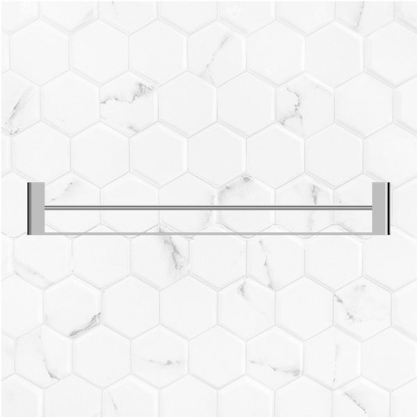 Nero Bianca Double Towel Rail 800mm Chrome