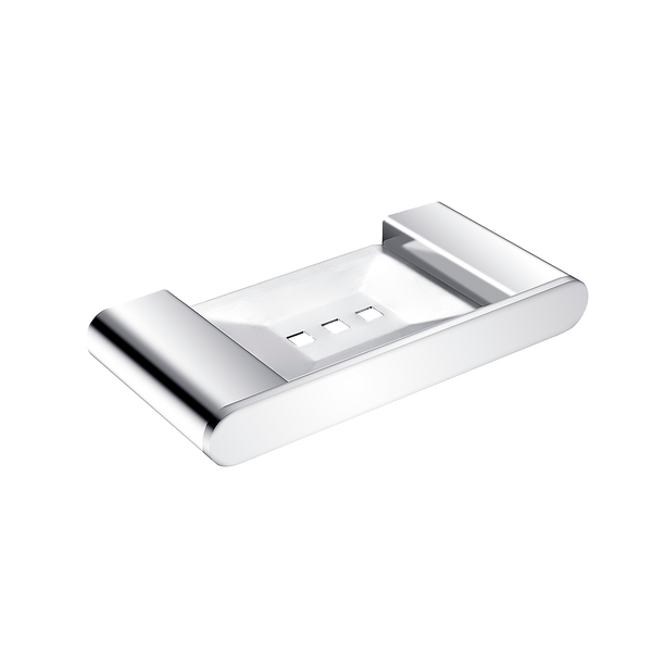 Nero Bianca Soap Dish Holder Chrome