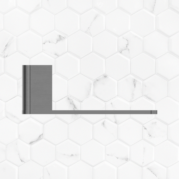 Nero Bianca Toilet Roll Holder Brushed Gunmetal