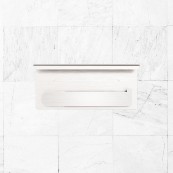 Nero Bianca Toilet Roll Holder with Phone Holder Brushed Nickel