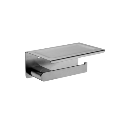 Bianca Toilet Roll Holder with Phone Holder Brushed Gunmetal