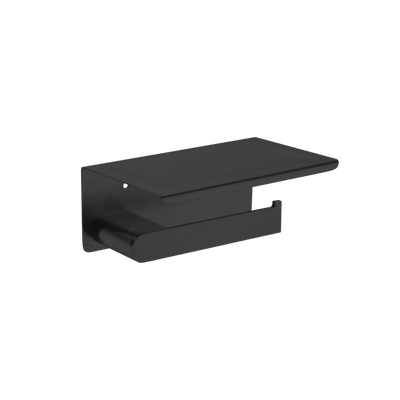 Nero Bianca Toilet Roll Holder with Phone Holder Matte Black