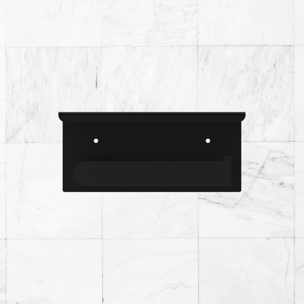 Nero Bianca Toilet Roll Holder with Phone Holder Matte Black