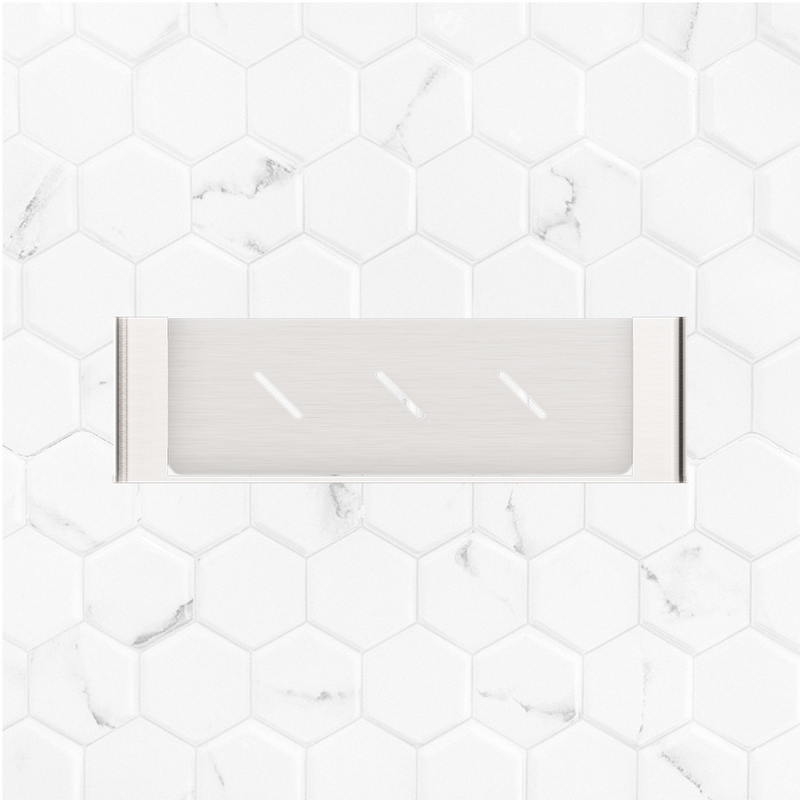 Bianca Metal Shower Shelf Brushed Nickel