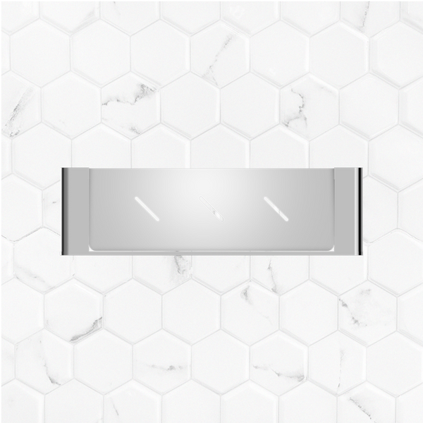 Nero Bianca Metal Shower Shelf Chrome