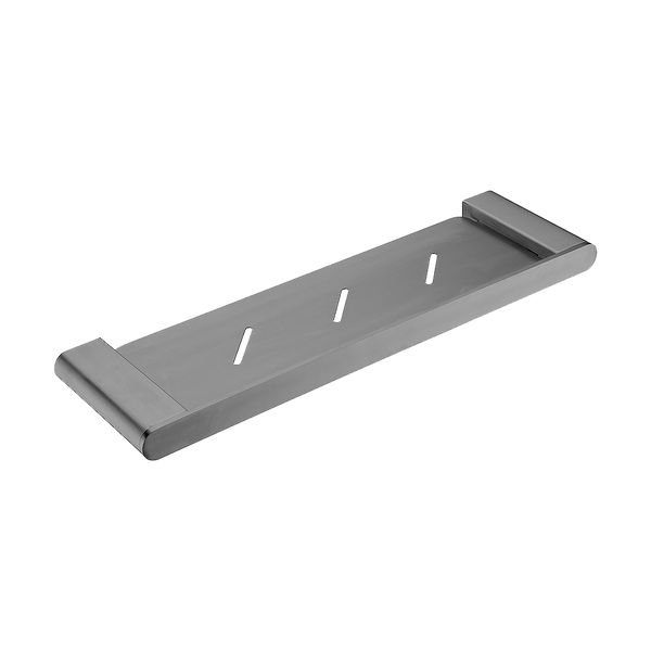 Nero Bianca Metal Shower Shelf Brushed Gunmetal