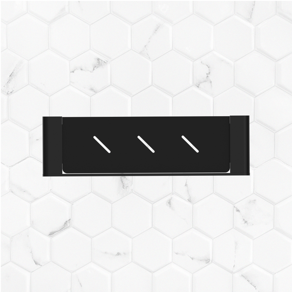 Nero Bianca Metal Shower Shelf Matte Black