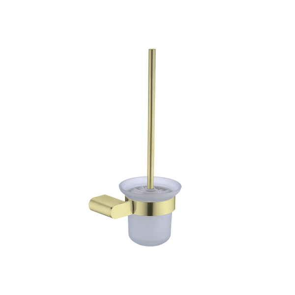 Nero Bianca Toilet Brush Holder Brushed Gold