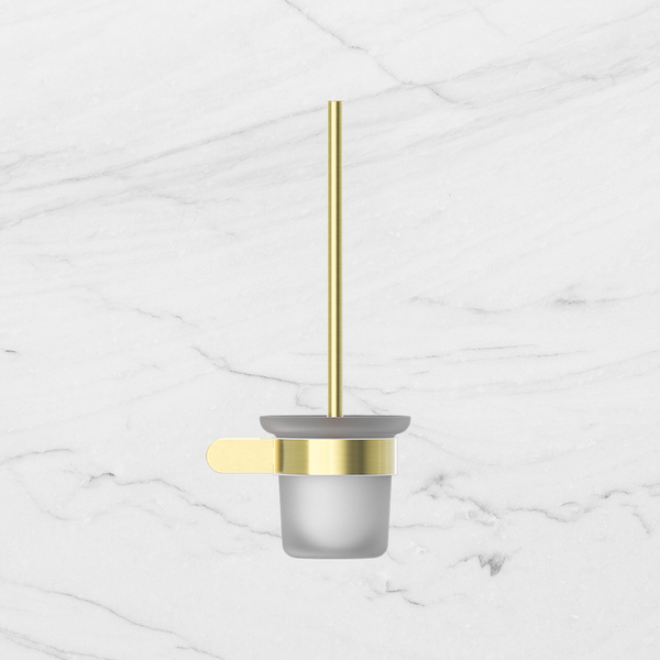 Nero Bianca Toilet Brush Holder Brushed Gold