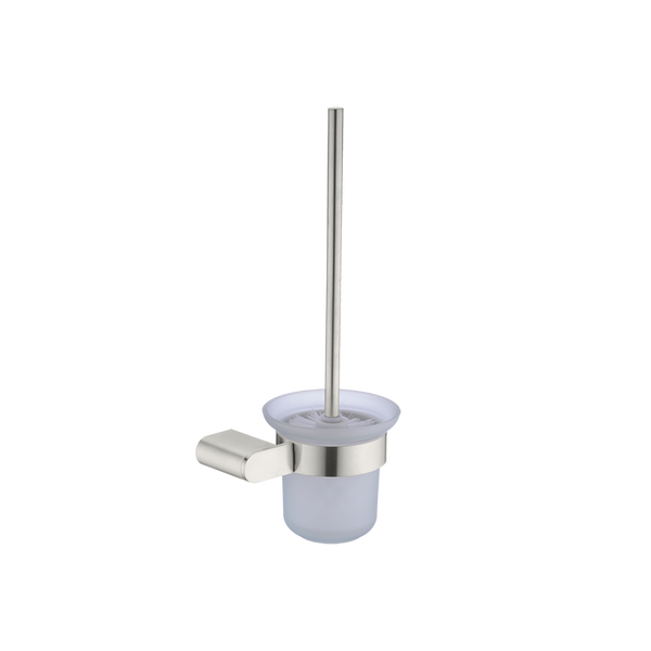 Nero Bianca Toilet Brush Holder Brushed Nickel