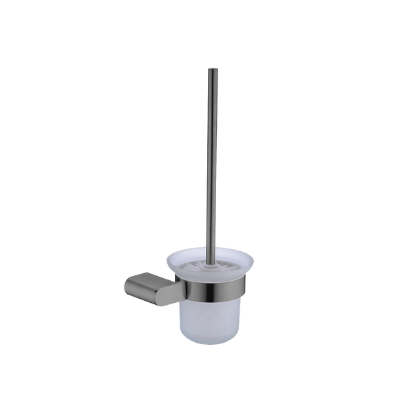 Nero Bianca Toilet Brush Holder Brushed Gunmetal