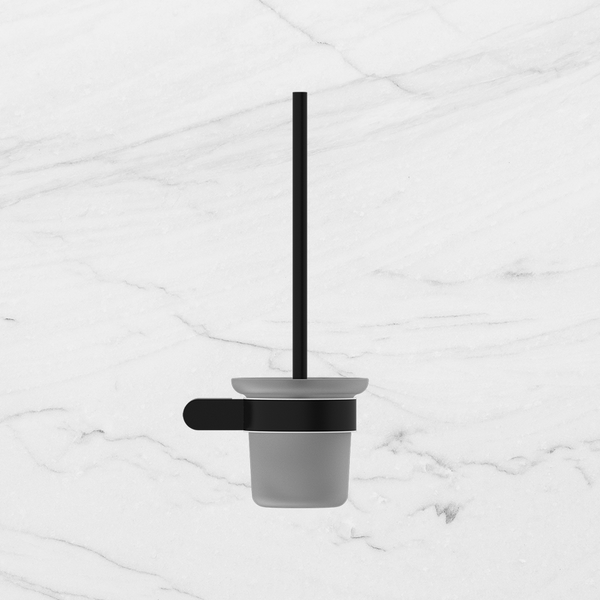 Nero Bianca Toilet Brush Holder Matte Black