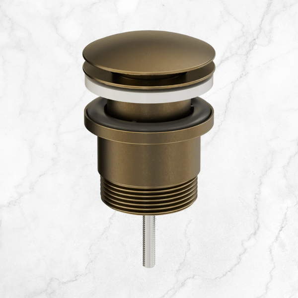 Nero Universal Pop Up Waste Tumbled Antique Brass