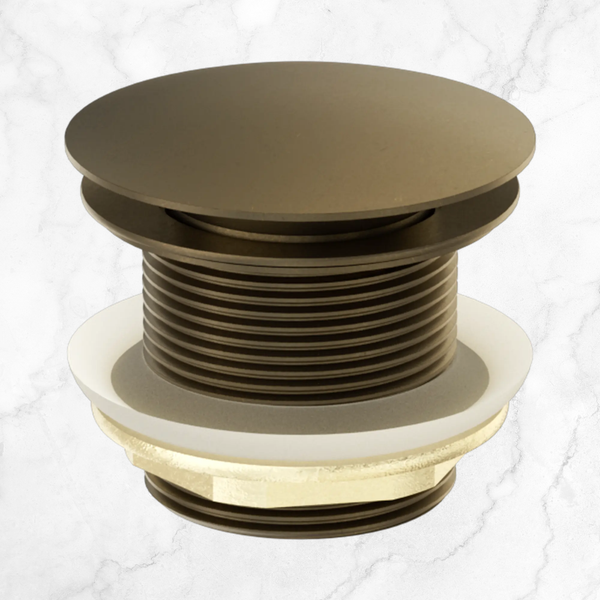 Nero 40mm Bath Pop-Up Plug With Removable Waste No Overflow Tumbled Antique Brass