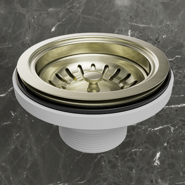 Nero Kitchen Sink Basket Waste Aged Brass