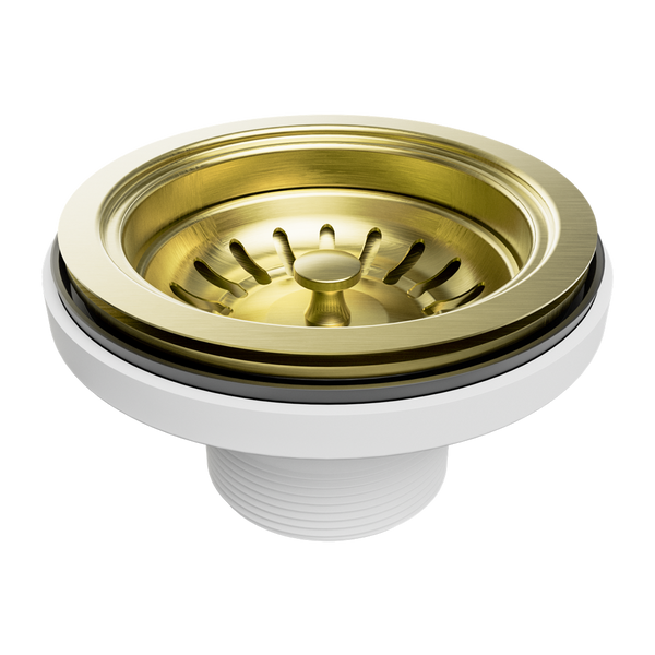 Nero Kitchen Sink Basket Waste Brushed Gold