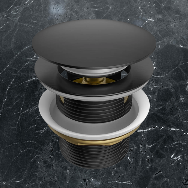 Nero Pop Up Bath Waste 40mm With Overflow Gunmetal